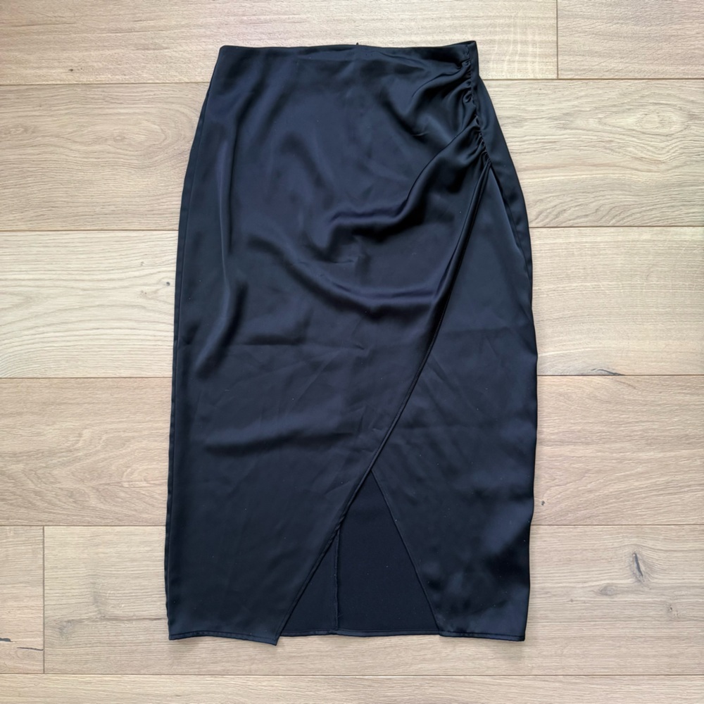 Joe Fresh Black Satin Skirt (2)